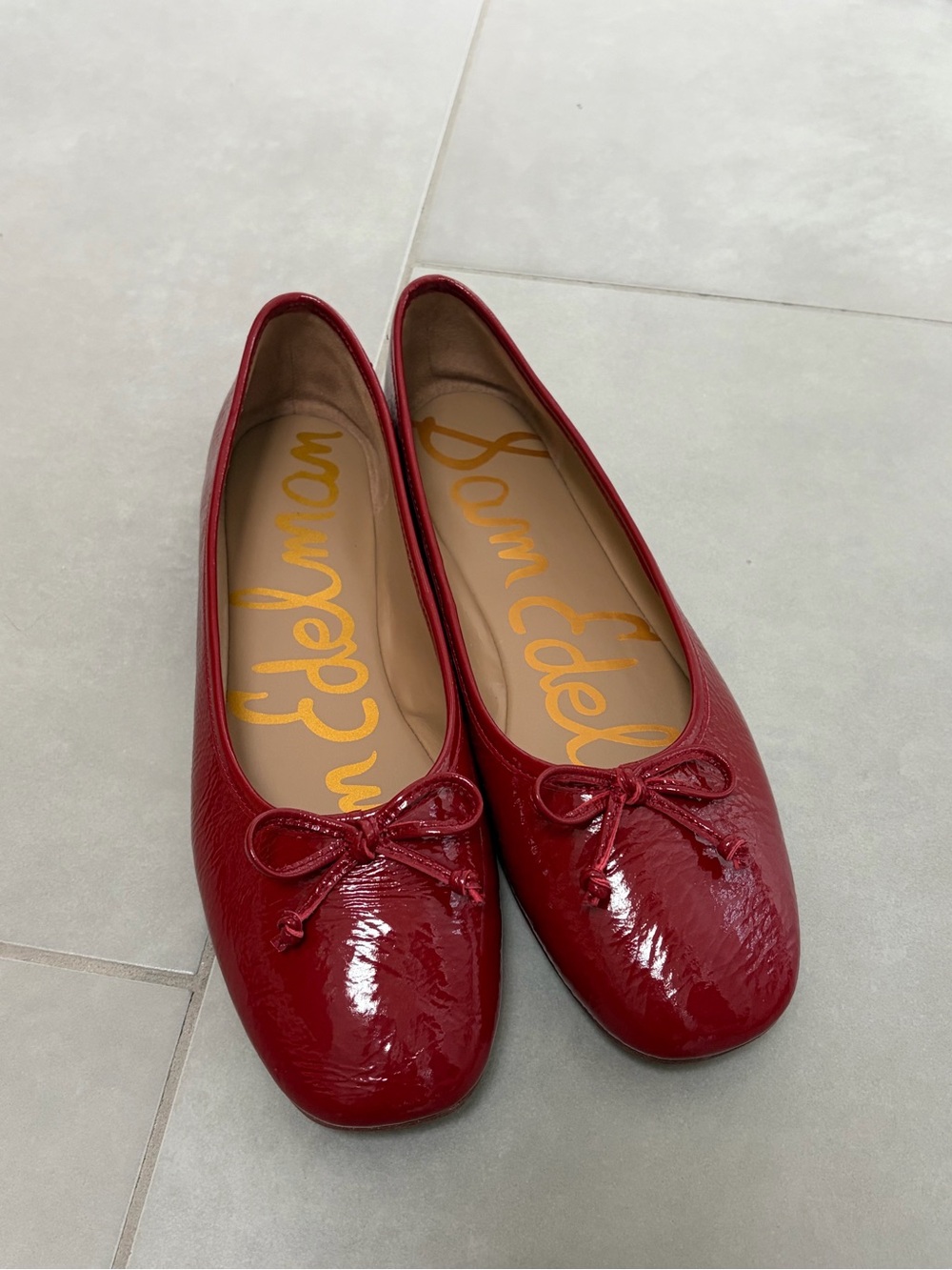 NWOT Sam Edelman Alie Ballet Flat - Scarlet Leather